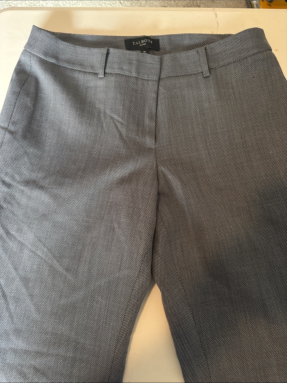 Talbots Gray Micro‑Pattern Women’s Dress Pants
